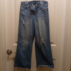 Gap girls wide leg jeans